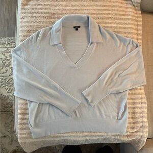 Light Blue V-Neck Sweater